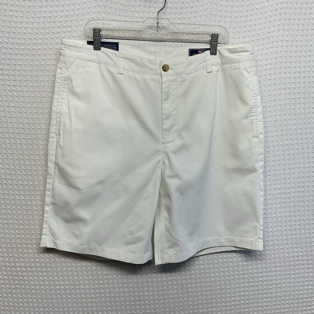 NWT Vineyard Vines Men's Classic Fit 9" Club Shorts White 36"Waist Casual Resort
